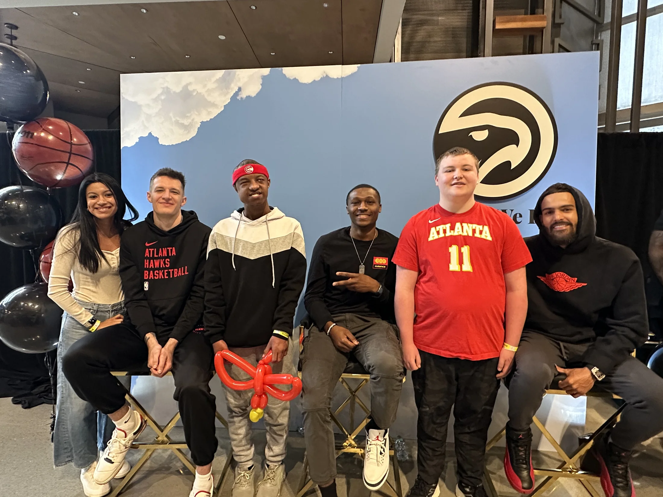 Tommy at an Atlanta Hawks meet and greet